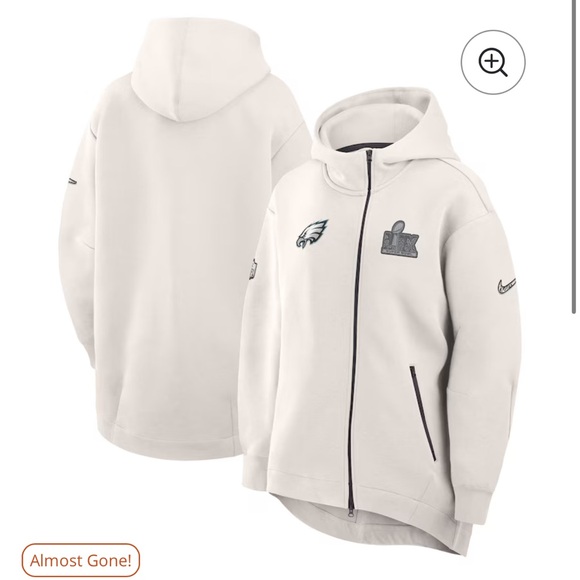 Philadelphia Eagles Nike Women's Super Bowl LIX Tech Fleece Full-Zip